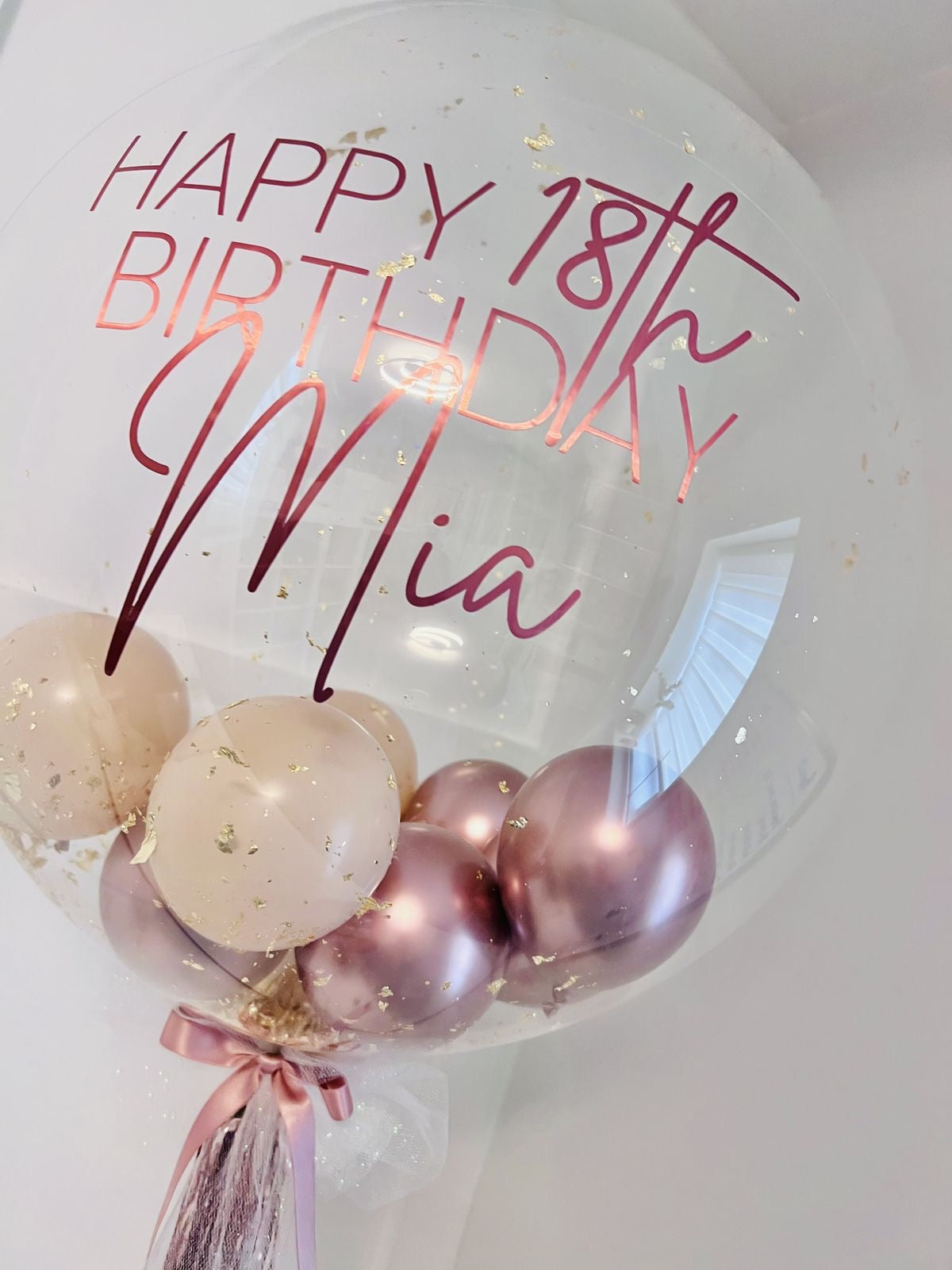 Personalized Bubble Balloon with Balloons Inside