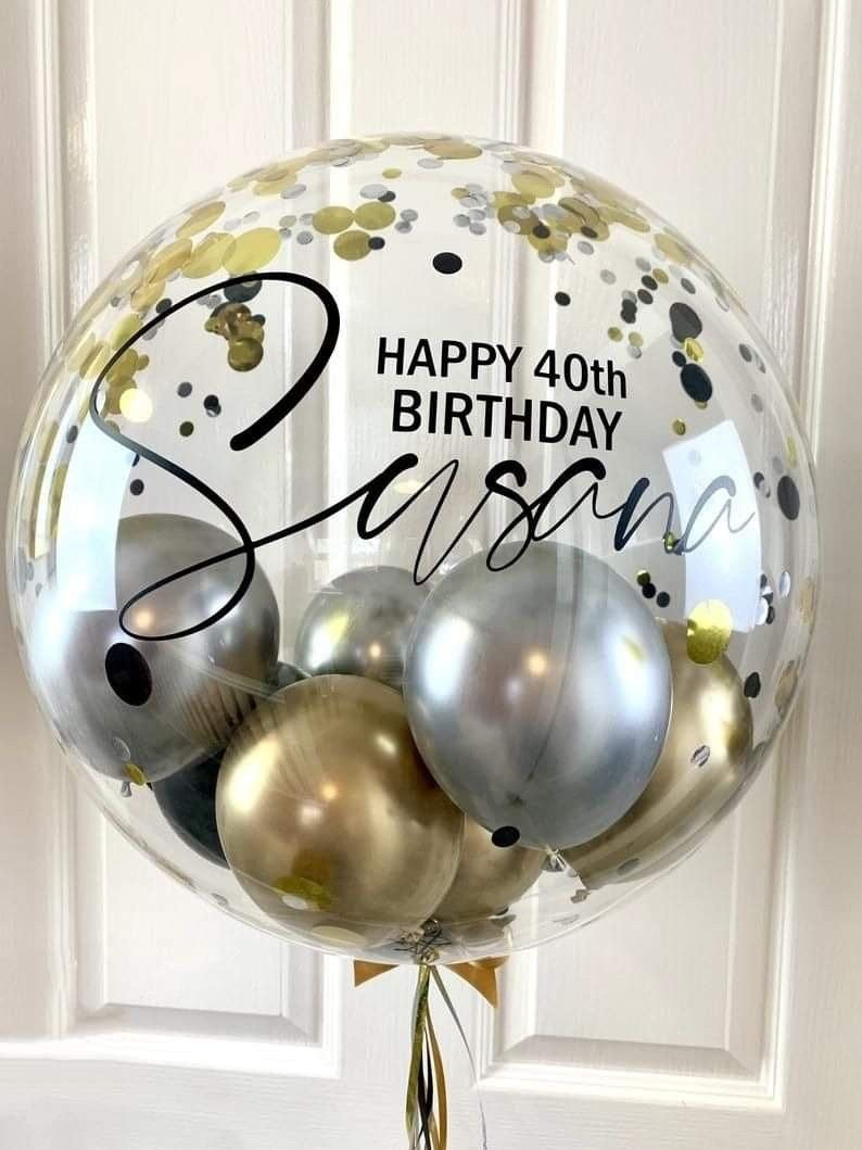 Personalized Bubble Balloon with Balloons Inside