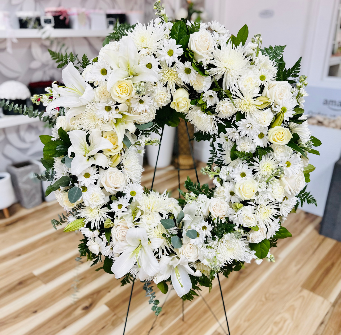 White Peace and Serenity Wreath