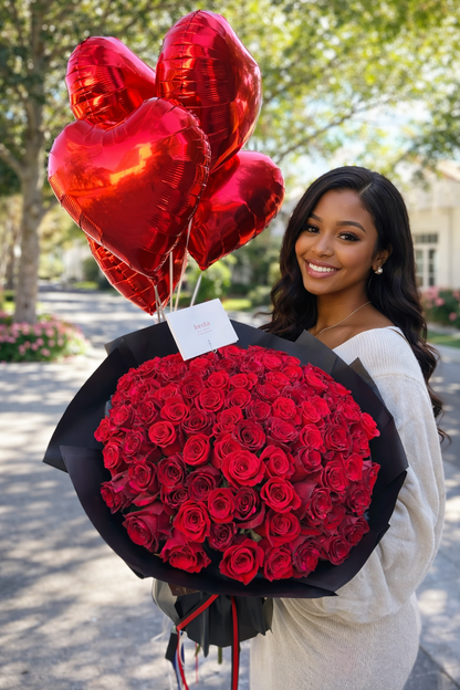 Scarlet Passion - Valentine's Red Roses Bouquet
