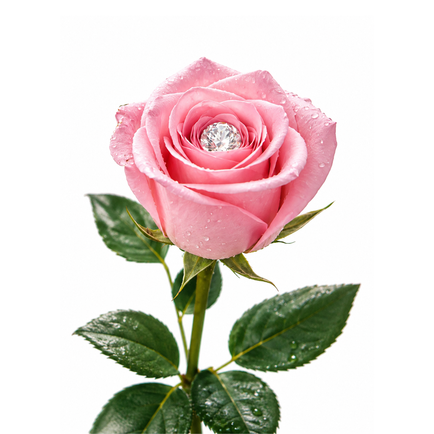 Diamond Rose Accent