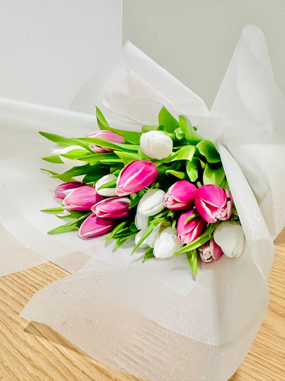 Fresh tulips bouquet for birthdays available in Deerfield